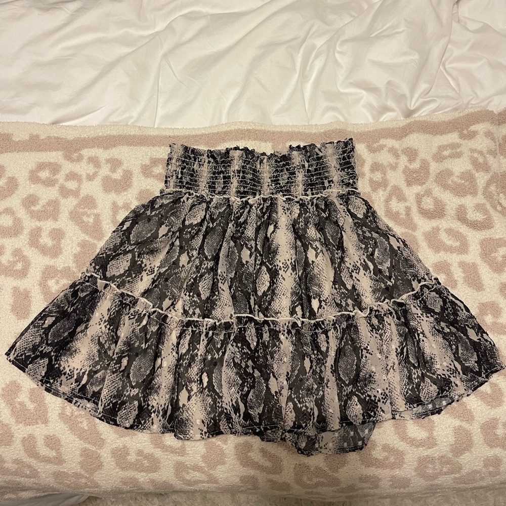 Altered state mini snake skirt